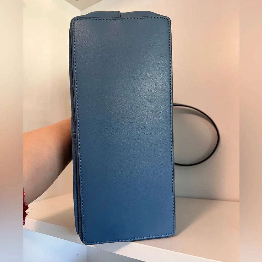 Michael Kors Blue Pebbled Leather Tote